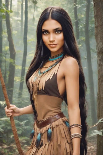 pocahontas,warrior woman,wood elf,polynesian girl,celtic queen,elven,female warrior,moana,fantasy woman,fae,native american,polynesian,druid,aborigine,american indian,cherokee,prehistory,hula,ancient egyptian girl,germanic tribes