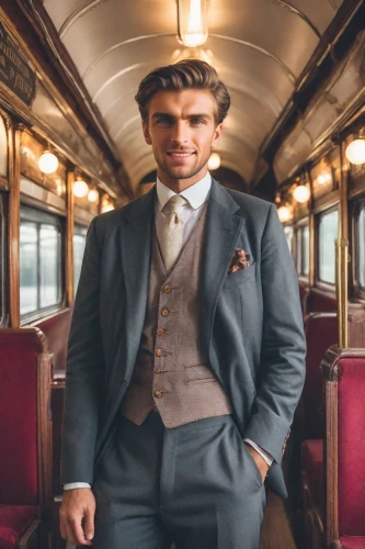prince of wales,railway carriage,charter train,man first bus 1916,aristocrat,the victorian era,gentlemanly,red heart medallion on railway,streetcar,victorian style,men's suit,carriage,stagecoach,lincoln cosmopolitan,men clothes,train compartment,fuller's london pride,male model,red heart on railway,queensland rail,Photography,Realistic