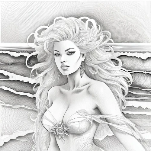 siren,marilyn,digital drawing,digital art,fantasy woman,digital artwork,aphrodite,the sea maid,fantasy portrait,venus,digital illustration,angel line art,marylyn monroe - female,mermaid vectors,pencil drawing,white lady,medusa,femme fatale,ice queen,aquaman,Design Sketch,Design Sketch,Character Sketch