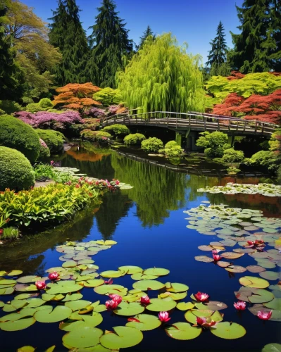 japan garden,lily pond,garden pond,japanese garden,lotus pond,beautiful japan,lilly pond,pond flower,water lilies,pond plants,japanese garden ornament,japan landscape,white water lilies,lily pads,lotus on pond,nature garden,waterlily,lotuses,giant water lily,pink water lilies,Conceptual Art,Oil color,Oil Color 17
