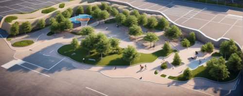 roundabout,highway roundabout,urban park,3d rendering,park,playground,school design,isometric,oval forum,skatepark,artificial island,basketball court,mini golf course,development concept,landscape plan,golf resort,artificial islands,play area,skate park,traffic circle,Photography,General,Realistic