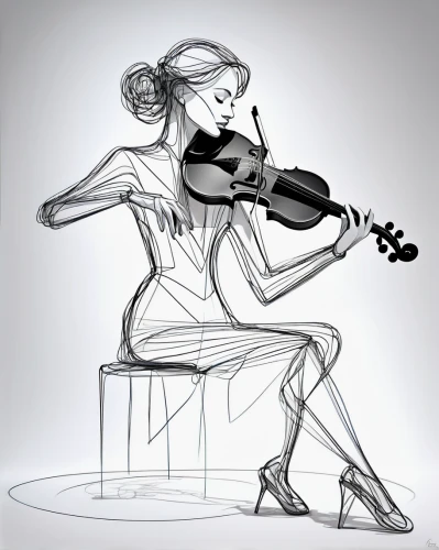 violin woman,woman playing violin,violinist,violin,violin player,cello,violinist violinist,violist,cellist,playing the violin,violoncello,solo violinist,bass violin,bowed string instrument,string instrument,concertmaster,string instruments,stringed instrument,kit violin,violins,Illustration,Black and White,Black and White 08