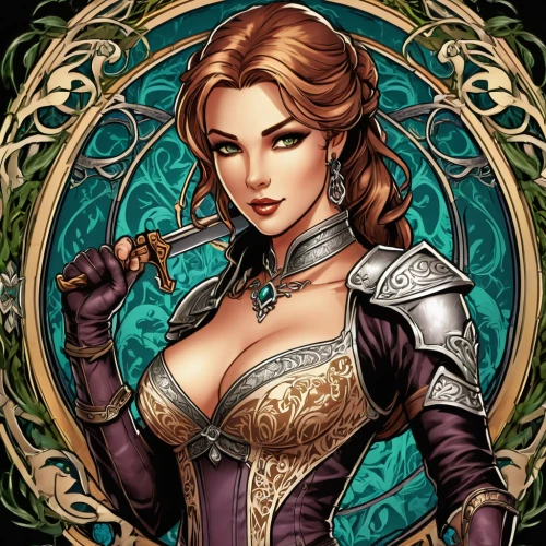 celtic queen,sorceress,game illustration,vanessa (butterfly),catarina,rosa ' amber cover,venetia,caerula,fantasy portrait,the enchantress,fantasy woman,steampunk,fantasy art,elza,poker primrose,artemisia,zodiac sign libra,filigree,noble rose,fairy tale character,Illustration,Retro,Retro 13