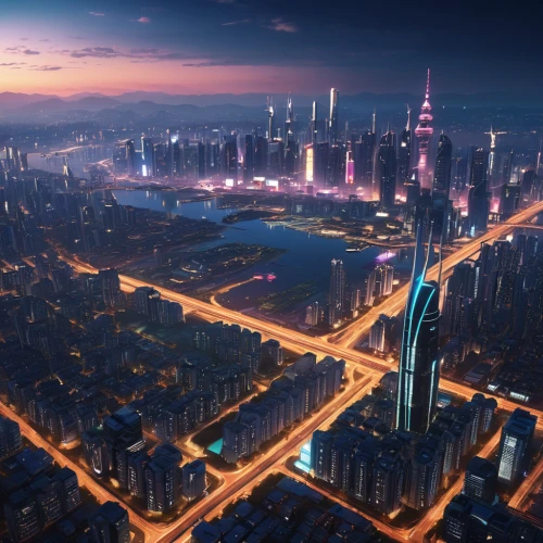 shanghai,shanghai disney,wuhan''s virus,tianjin,dubai,shenyang,smart city,fantasy city,nanjing,zhengzhou,pudong,futuristic landscape,city cities,chongqing,harbour city,tallest hotel dubai,black city,business district,urbanization,city at night,Photography,General,Realistic