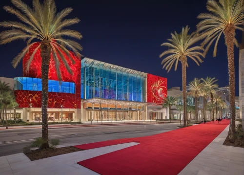 walt disney center,performing arts center,night view of red rose,convention center,movie theater,royal palms,anaheim peppers,the dubai mall entrance,movie theatre,nbc studios,event venue,kennedy center,movie palace,red carpet,caesars palace,concert venue,new city hall,atlas theatre,stadium falcon,sports center for the elderly,Illustration,Abstract Fantasy,Abstract Fantasy 13