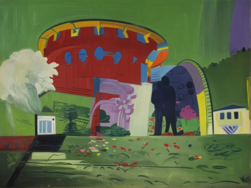 dongfang meiren,red poppy on railway,khokhloma painting,panoramical,circus elephant,chinese art,hulunbuir,petrol pump,gas-station,elephant camp,studio ghibli,observatory,pachyderm,elephants,street scene,circus tent,cartoon elephants,village scene,luo han guo,blue elephant,Art,Artistic Painting,Artistic Painting 41