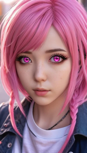 luka,doll's facial features,nora,realdoll,female doll,barbie,ganmodoki,lis,pink hair,clementine,anime girl,anime 3d,rosa,pink beauty,punk,mc,artist doll,natural pink,guava,lychees