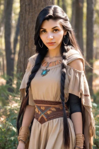 pocahontas,thracian,wood elf,elven,native american,warrior woman,miss circassian,american indian,cherokee,ancient costume,druid,female warrior,celtic queen,dacia,buckskin,native,fantasy woman,the american indian,girl in a historic way,argan