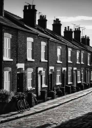 row of houses,row houses,houses silhouette,terraced,townhouses,townscape,cobbles,the cobbled streets,housing estate,homes,blackandwhitephotography,greystreet,blocks of houses,houses clipart,lovat lane,cobblestones,serial houses,old houses,eastend,chimneys,Illustration,Black and White,Black and White 33