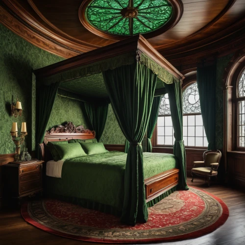 ornate room,canopy bed,four poster,four-poster,art nouveau design,wade rooms,sleeping room,victorian style,great room,billiard room,danish room,green dragon,dandelion hall,boutique hotel,guest room,guestroom,bedroom,art nouveau,victorian,the little girl's room,Photography,General,Fantasy