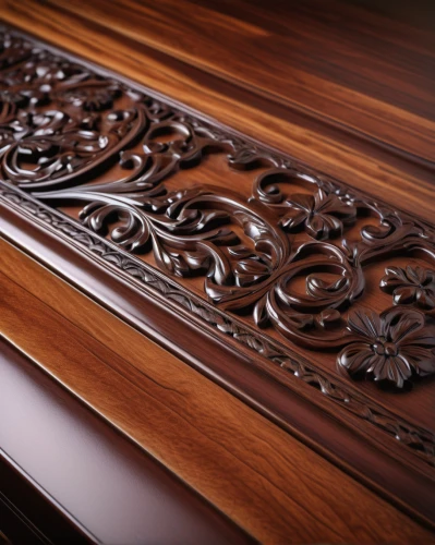 embossed rosewood,patterned wood decoration,ornamental wood,wooden mockup,mouldings,carved wood,woodwork,wood grain,armoire,chest of drawers,wood stain,decorative frame,music chest,wooden stair railing,dark cabinetry,wooden beams,a drawer,wooden bench,wood bench,detail shot,Illustration,Japanese style,Japanese Style 09