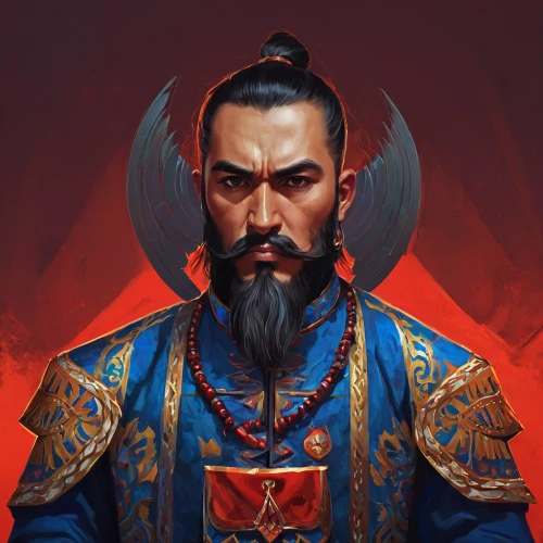shuanghuan noble,yi sun sin,xing yi quan,xiangwei,wuchang,the emperor's mustache,khlui,mongolian,genghis khan,zui quan,mulan,tai qi,xun,baozi,xizhi,hwachae,confucius,t'ai chi ch'uan,dragon li,mandarin,Conceptual Art,Fantasy,Fantasy 14