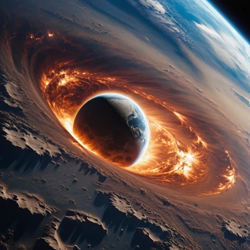 fire planet,burning earth,scorched earth,doomsday,meteorite impact,earth rise,exoplanet,asteroid,alien planet,end of the world,space art,planet earth,meteor,terraforming,gas planet,the end of the world,planet,heliosphere,ring of fire,apocalypse,Photography,General,Realistic