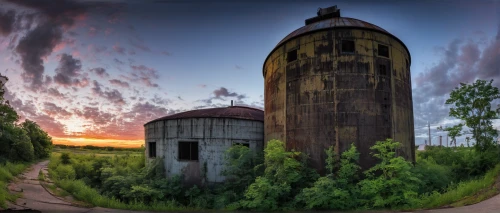 silo,watertower,water tower,grain field panorama,water tank,round barn,old windmill,old barn,rotary elevator,360 ° panorama,oil tank,grain plant,abandoned places,historic windmill,old mill,abandoned place,barn,salt mill,industrial ruin,flour mill,Illustration,Black and White,Black and White 24