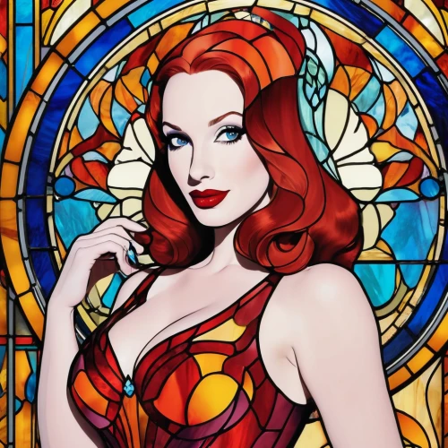 stained glass,stained glass window,scarlet witch,stained glass windows,stained glass pattern,glass painting,celtic woman,fantasy woman,mary jane,watercolor pin up,ariel,maureen o'hara - female,aphrodite,wonderwoman,leaded glass window,art deco woman,detail shot,art nouveau,celtic queen,valentine pin up,Unique,Paper Cuts,Paper Cuts 08