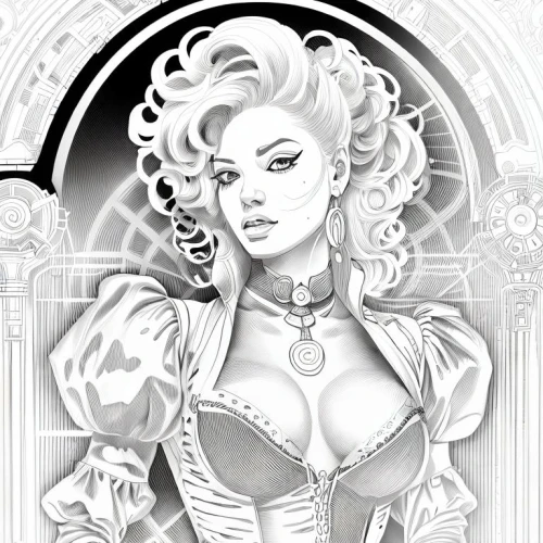 valentine pin up,valentine day's pin up,neo-burlesque,retro pin up girl,marilyn,vintage angel,lady honor,marylin monroe,victorian lady,pin ups,art deco woman,showgirl,marylyn monroe - female,fashion illustration,retro woman,harley,mamie van doren,venetia,femme fatale,burlesque,Design Sketch,Design Sketch,Character Sketch