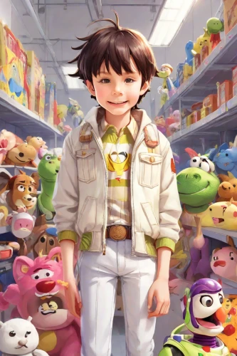 toy store,toy story,toy's story,cute cartoon character,children's background,anime japanese clothing,shopping icon,monster's inc,kids illustration,boys fashion,cute cartoon image,disney baymax,kid hero,children is clothing,zookeeper,uniqlo,shopping icons,frog background,tan chen chen,warehouseman,Digital Art,Anime