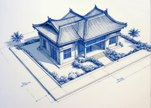 house drawing,chinese architecture,asian architecture,houses clipart,3d rendering,house shape,house floorplan,garden elevation,floorplan home,small house,house roof,blueprints,blueprint,architect plan,house roofs,japanese architecture,roof landscape,isometric,roof tile,model house,Illustration,Japanese style,Japanese Style 18
