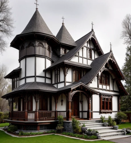 victorian house,victorian style,witch's house,victorian,fairy tale castle,witch house,half-timbered,half timbered,wooden house,gothic architecture,two story house,architectural style,beautiful home,fairytale castle,gothic style,stave church,crooked house,half-timbered house,house in the forest,traditional house