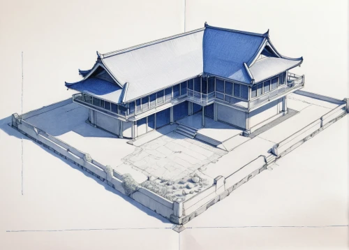 house drawing,chinese architecture,asian architecture,japanese architecture,model house,3d rendering,blueprints,blueprint,isometric,kirrarchitecture,architect plan,3d modeling,archidaily,house shape,3d model,orthographic,house floorplan,timber house,printing house,garden elevation,Illustration,Japanese style,Japanese Style 18