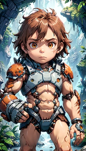 tarzan,chestnut tiger,barbarian,leopard's bane,forest king lion,michelangelo,coelacanth,cave man,aquanaut,caveman,sea god,male character,acrid chestnut,forest man,chestnut,myosotis,cg artwork,minotaur,adventurer,leo,Anime,Anime,Traditional