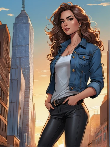 game illustration,sci fiction illustration,jeans background,rosa ' amber cover,city ​​portrait,wonder woman city,city trans,high jeans,cg artwork,white-collar worker,action-adventure game,portrait background,blue-collar worker,woman holding gun,book cover,cityscape,elphi,sprint woman,female doctor,plus-size model,Illustration,American Style,American Style 13