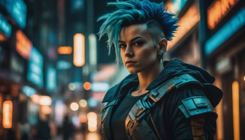 cyberpunk,mohawk,mohawk hairstyle,streampunk,punk,punk design,cyborg,cyber,futuristic,pompadour,sci-fi,sci - fi,scifi,sci fi,avatar,renegade,dystopian,katana,birds of prey-night,nova,Photography,General,Cinematic