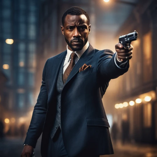 black businessman,a black man on a suit,black professional,agent,luther,man holding gun and light,agent 13,bond,special agent,james bond,detective,holding a gun,suit actor,african businessman,spy,gangstar,spy visual,the sandpiper combative,mi6,morgan,Photography,General,Cinematic