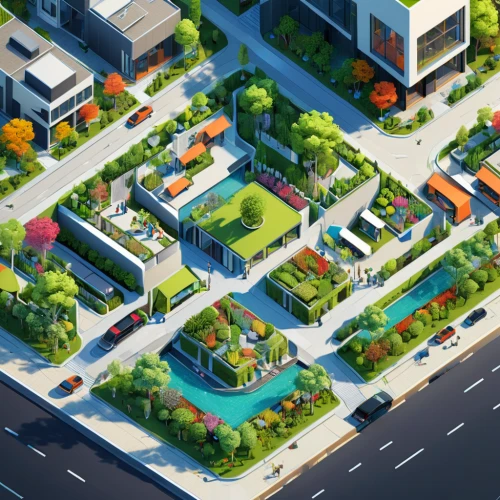 isometric,smart city,residential area,urban design,resort town,city blocks,urban development,residential,urban park,business district,suburbs,mixed-use,aurora village,suburban,town planning,city buildings,apartment complex,new housing development,blocks of houses,urban landscape,Unique,3D,Isometric
