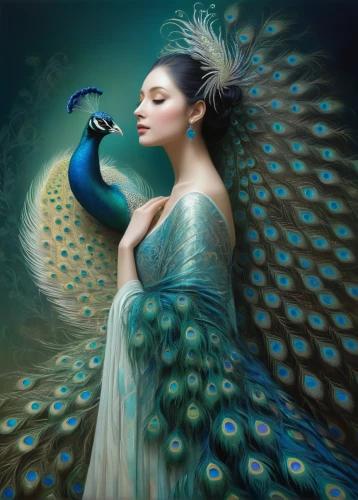 fairy peacock,peacock,blue peacock,constellation swan,fantasy art,faery,fantasy picture,in the mother's plumage,the zodiac sign pisces,fantasy portrait,blue enchantress,mourning swan,blue bird,faerie,peafowl,birds of the sea,exotic bird,blue birds and blossom,swan lake,merfolk,Illustration,Realistic Fantasy,Realistic Fantasy 16