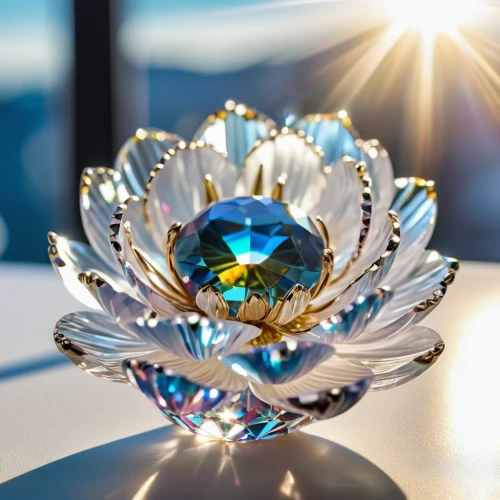 glass ornament,glass yard ornament,water lily plate,blue chrysanthemum,christmas ball ornament,glass decorations,crown render,globe flower,flower bowl,swedish crown,decorative flower,gold flower,vintage ornament,glass sphere,floral ornament,paperweight,crystal egg,celestial chrysanthemum,colorful glass,glass vase,Photography,General,Realistic