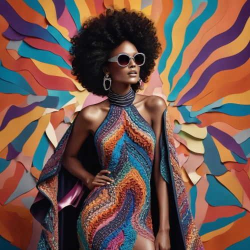 afroamerican,afro-american,hippie fabric,afro american girls,african american woman,afro american,afro,african woman,beautiful african american women,peacock,fashion vector,black woman,vibrant color,psychedelic art,vibrant,70s,colorful,african daisies,boho,colourful,Photography,Fashion Photography,Fashion Photography 01