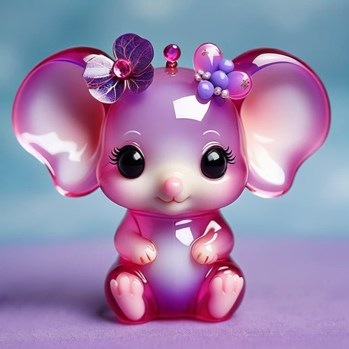pink elephant,girl elephant,elephant toy,dumbo,minnie mouse,3d teddy,wind-up toy,circus elephant,cute cartoon character,elephant's child,baby toy,gummy bear,minnie,ganesh,pink butterfly,flower animal,ganesha,kewpie doll,elephant,plastic toy,Illustration,Abstract Fantasy,Abstract Fantasy 10