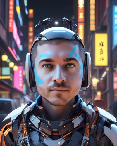 cyborg,cyberpunk,robot in space,futuristic,3d man,astronaut,ai,robot icon,headset profile,space-suit,io,scifi,avatar,spaceman,steel man,yuri gagarin,hk,aquanaut,valerian,the face of god,Digital Art,3D
