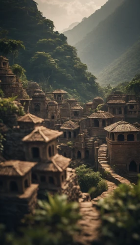 lalibela,atlas mountains,ancient city,incas,mountain village,caravanserai,villages,mud village,rajasthan,mountain settlement,human settlement,ancient buildings,morocco,afar tribe,terraced,machu,iranian architecture,ait ben haddou,terraces,inca,Photography,General,Cinematic