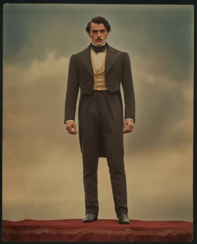 enrico caruso,a wax dummy,standing man,suit trousers,men's suit,strongman,oliver hardy,caracalla,henchman,suit actor,wedding suit,the suit,frock coat,camel joe,formal wear,napoleon bonaparte,angry man,salvador guillermo allende gossens,businessman,folk wrestling,Photography,General,Cinematic