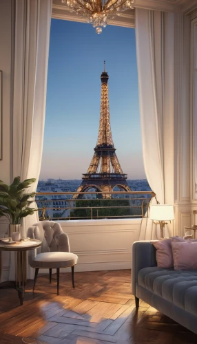 paris balcony,the eiffel tower,french windows,eiffel tower,eiffel,french digital background,paris,penthouse apartment,paris clip art,eiffel tower french,french building,universal exhibition of paris,trocadero,eiffel tower under construction,3d rendering,luxury property,sky apartment,great room,france,window treatment,Unique,Design,Character Design