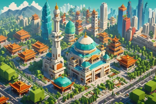 big mosque,ancient city,city mosque,grand mosque,city blocks,skyscraper town,metropolis,fantasy city,mosques,star mosque,mosque,medina,business district,build by mirza golam pir,makkah,colorful city,citadel,cityscape,rock-mosque,istanbul,Unique,Pixel,Pixel 03