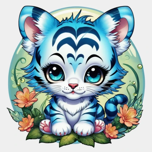 blossom kitten,flower cat,flower animal,cat vector,calico cat,flowers png,cartoon cat,chinese pastoral cat,kawaii patches,capricorn kitz,bengal,felidae,on a transparent background,white tiger,clipart sticker,tea party cat,cute cartoon character,growth icon,cat kawaii,kawaii animal patches,Illustration,Abstract Fantasy,Abstract Fantasy 10