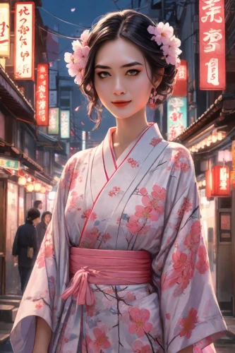 geisha,mukimono,geisha girl,kimono,hanbok,japanese sakura background,japanese woman,goki,senso-ji,kyoto,tsukemono,sakura blossom,oriental girl,sakura background,japanese background,japanese floral background,japanese cherry,floral japanese,japan,samurai,Digital Art,Comic