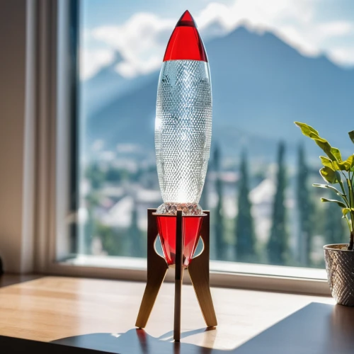 lava lamp,table lamp,rocket,patio heater,rocketship,rocket flower,rocket ship,stiletto-heeled shoe,cocktail shaker,rocket-powered aircraft,floor lamp,high heeled shoe,decorative nutcracker,dame’s rocket,space ship model,desk lamp,rocket salad,torch tip,pepper mill,shuttlecock,Photography,General,Realistic