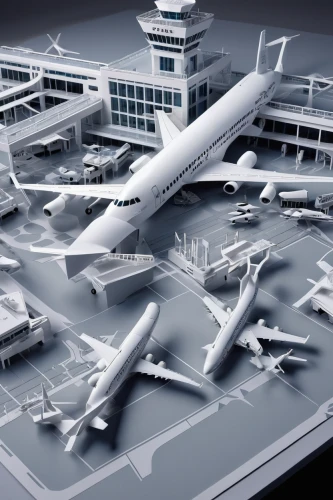 aerospace manufacturer,air transportation,aircraft construction,model aircraft,air traffic,scale model,air transport,runways,aviation,airport terminal,airlines,wide-body aircraft,airspace,fleet and transportation,rows of planes,transport hub,model airplane,airline travel,aerospace engineering,airport,Unique,Paper Cuts,Paper Cuts 03