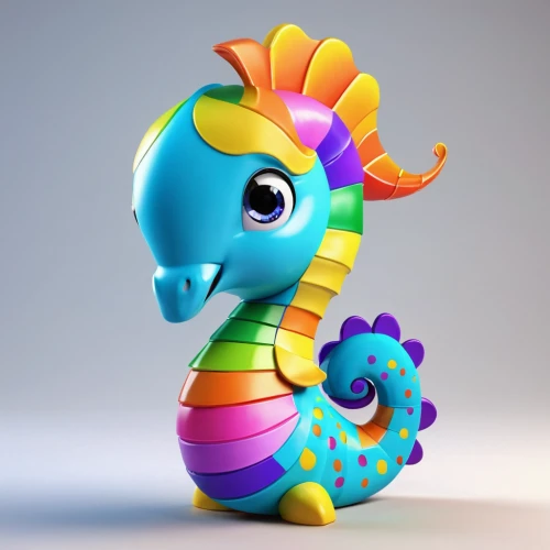 seahorse,rainbow unicorn,cinema 4d,3d model,cute cartoon character,sea horse,chinese water dragon,dragon design,sea-horse,3d fantasy,snapdragon,rubber dinosaur,hippocampus,my little pony,3d figure,colorful horse,painted dragon,3d rendered,chameleon,unicorn and rainbow,Unique,3D,3D Character