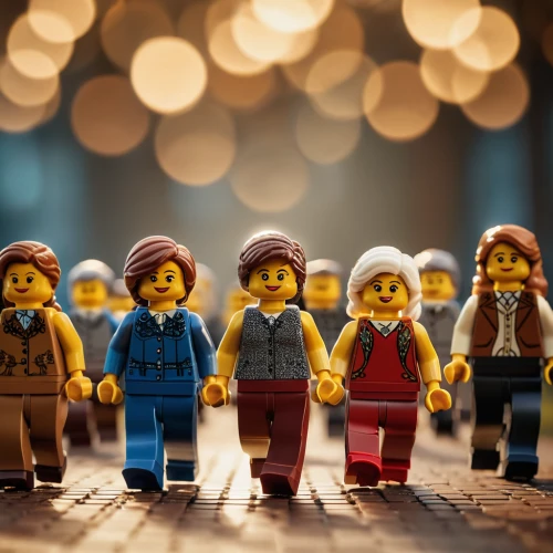 minifigures,little people,lego background,knitted christmas background,carol singers,christmas crib figures,legomaennchen,from lego pieces,lego building blocks,lego trailer,lego building blocks pattern,gingerbread people,carolers,ginger family,playmobil,lego,miniature figures,group of people,people walking,fashion dolls,Photography,General,Cinematic