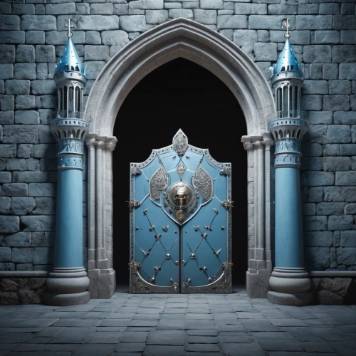 iron door,church door,portal,the door,iron gate,blue door,blue doors,door,pointed arch,front door,doorway,castleguard,fairy door,the threshold of the house,doors,crown render,portcullis,open door,fairy tale castle,metallic door,Photography,General,Realistic