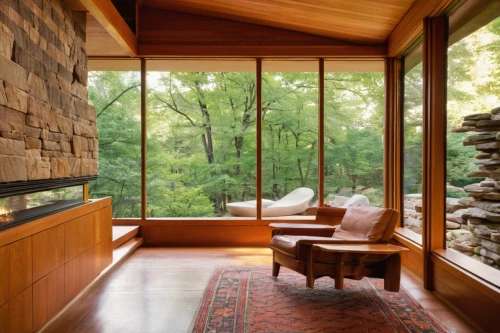 mid century modern,mid century house,the cabin in the mountains,wood window,mid century,wooden windows,californian white oak,sitting room,breakfast room,timber house,interior modern design,cabin,log cabin,family room,window covering,contemporary decor,modern living room,ruhl house,living room,livingroom,Photography,General,Commercial
