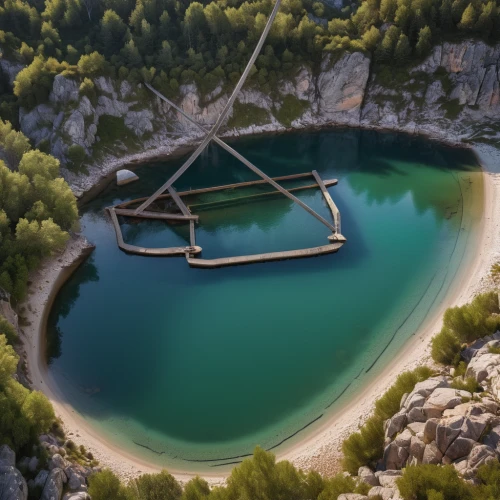 quarry,stone quarry,artificial island,caumasee,island suspended,king decebalus,artificial islands,seealpsee,hydropower plant,decebalus,alpine lake,sunken boat,cenote,glass rock,underground lake,the source of the danube,alpsee,mountain spring,volcanic lake,megalith facility harhoog,Photography,General,Realistic