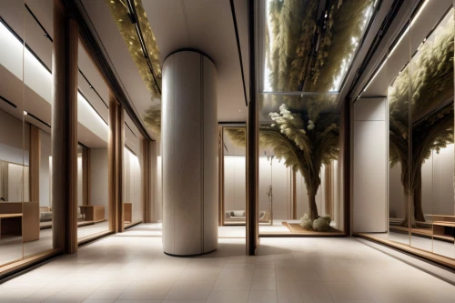 bamboo curtain,archidaily,hotel w barcelona,casa fuster hotel,pillars,capsule hotel,hotel hall,lobby,hallway space,school design,daylighting,lecture hall,concrete ceiling,columns,luxury hotel,arq,conference room,eco hotel,hallway,colonnade