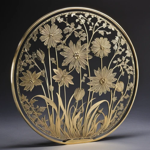 decorative plate,water lily plate,floral ornament,celestial chrysanthemum,garland chrysanthemum,flower bowl,enamelled,chrysanthemum exhibition,chrysanthemum,stoneware,gilding,embroidered flowers,korean chrysanthemum,wooden plate,chrysanthemum stars,art nouveau design,circular ornament,decorative fan,the white chrysanthemum,crown daisy,Photography,General,Realistic