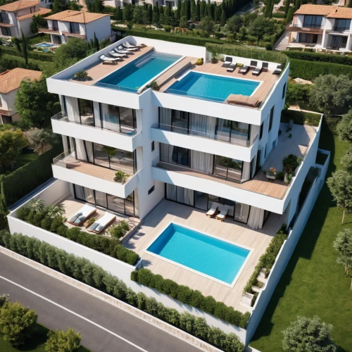 holiday villa,3d rendering,luxury property,villas,modern house,villa,dunes house,the balearics,bendemeer estates,rimini,estate agent,estate,apartments,terraces,skyscapers,holiday home,residence,larnaca,lefkada,garden elevation,Photography,General,Realistic